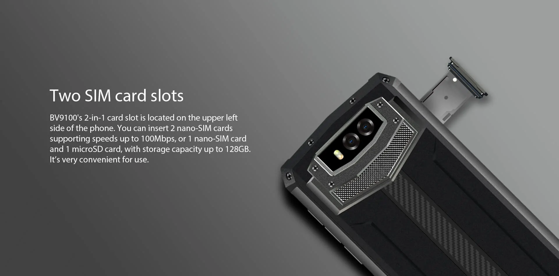Blackview BV9100 - слот сим-карт
